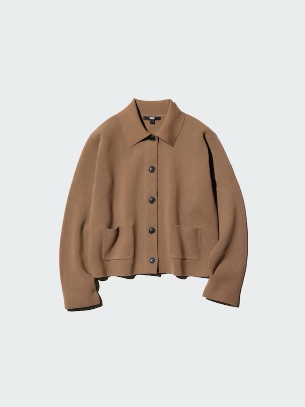 Uniqlo Milano Ribbed Knitted brown Jacket